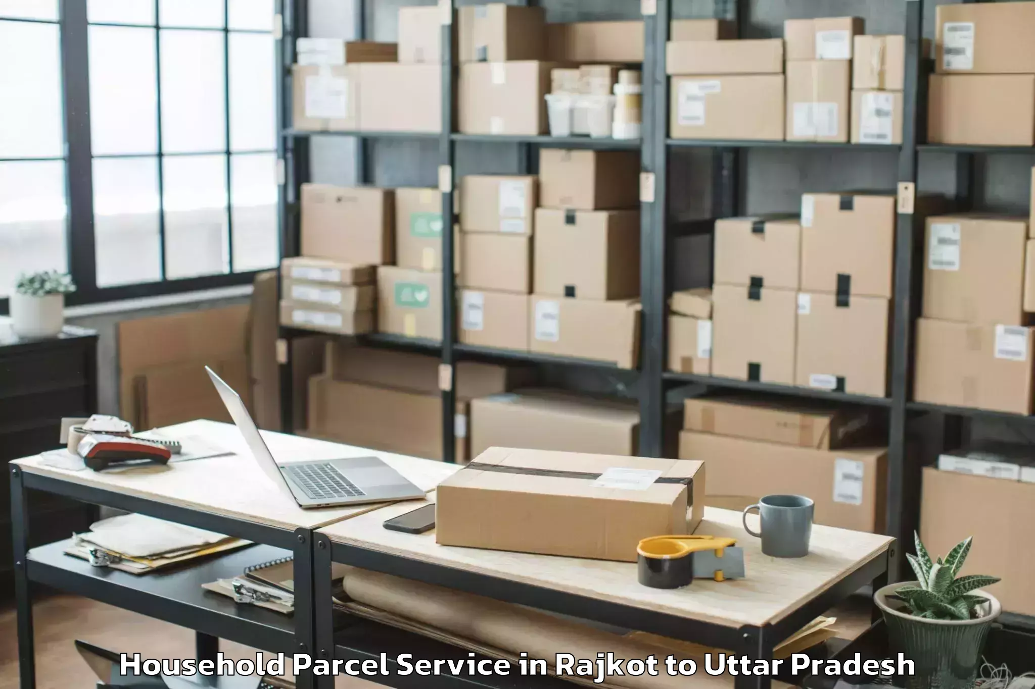 Quality Rajkot to Jananayak Chandrashekhar Unive Household Parcel